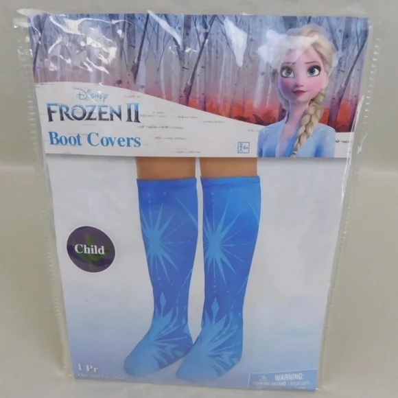 NWT Disney Frozen 2 Queen Elsa Boot Covers Child One Size Halloween Cosplay New - Picture 2 of 5